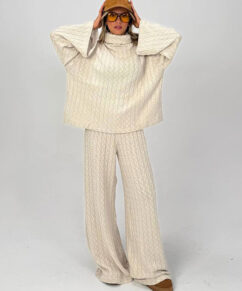 ست پولیور و شلوار بافت تیمان