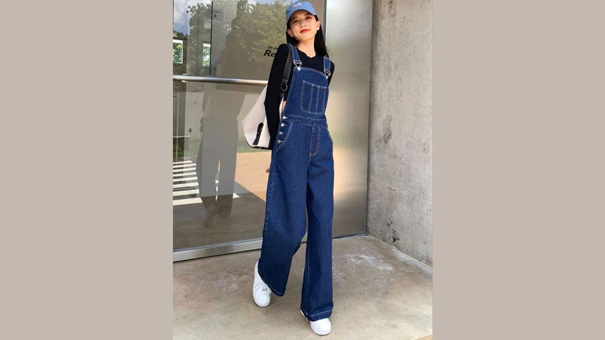 استایل دخترانه با اورال جین و کتانی سفید